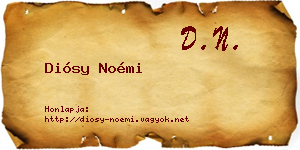 Diósy Noémi névjegykártya